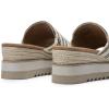 imageDREAM PAIRS Platform Sandals Women Slipon Espadrille Bohemia Wedge Sandals Comfort Dressy Summer Open Toe Canvas Slides for Womens Outdoor Walking Beach VacationNaturalfabric