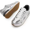 imageDREAM PAIRS Women Chunky Platform Retro Fashion Sneakers Comfortable Breathable Walking Shoes Casual Lace Up Tennis ShoesSilver