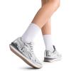 imageDREAM PAIRS Women Chunky Platform Retro Fashion Sneakers Comfortable Breathable Walking Shoes Casual Lace Up Tennis ShoesSilver