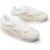 imageDREAM PAIRS Women Chunky Platform Retro Fashion Sneakers Comfortable Breathable Walking Shoes Casual Lace Up Tennis ShoesWhite