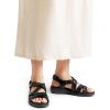 imageDREAM PAIRS Womens Arch Support Sandals Comfortable Open Toe Dress Flats Walking Sandals for SummerAll Black