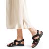 imageDREAM PAIRS Womens Arch Support Sandals Comfortable Open Toe Dress Flats Walking Sandals for SummerBlack