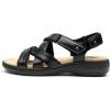 imageDREAM PAIRS Womens Arch Support Sandals Comfortable Open Toe Dress Flats Walking Sandals for SummerBlack