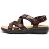 imageDREAM PAIRS Womens Arch Support Sandals Comfortable Open Toe Dress Flats Walking Sandals for SummerBrown