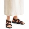 imageDREAM PAIRS Womens Arch Support Sandals Comfortable Open Toe Dress Flats Walking Sandals for SummerBrown