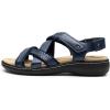 imageDREAM PAIRS Womens Arch Support Sandals Comfortable Open Toe Dress Flats Walking Sandals for SummerNavy