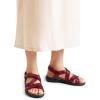 imageDREAM PAIRS Womens Arch Support Sandals Comfortable Open Toe Dress Flats Walking Sandals for SummerRed