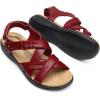 imageDREAM PAIRS Womens Arch Support Sandals Comfortable Open Toe Dress Flats Walking Sandals for SummerRed