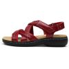 imageDREAM PAIRS Womens Arch Support Sandals Comfortable Open Toe Dress Flats Walking Sandals for SummerRed