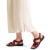 imageDREAM PAIRS Womens Arch Support Sandals Comfortable Open Toe Dress Flats Walking Sandals for SummerRed