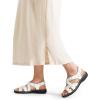 imageDREAM PAIRS Womens Arch Support Sandals Comfortable Open Toe Dress Flats Walking Sandals for SummerWhite