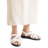 imageDREAM PAIRS Womens Arch Support Sandals Comfortable Open Toe Dress Flats Walking Sandals for SummerWhite