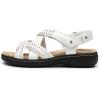 imageDREAM PAIRS Womens Arch Support Sandals Comfortable Open Toe Dress Flats Walking Sandals for SummerWhite
