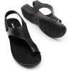 imageDREAM PAIRS Womens Comfortable Cork Footbed Arch Support Sandals Casual to Dressy Thong Walking Flat Sandals for SummerAll Black