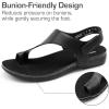 imageDREAM PAIRS Womens Comfortable Cork Footbed Arch Support Sandals Casual to Dressy Thong Walking Flat Sandals for SummerAll Black