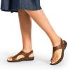 imageDREAM PAIRS Womens Comfortable Cork Footbed Arch Support Sandals Casual to Dressy Thong Walking Flat Sandals for SummerBrown