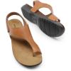 imageDREAM PAIRS Womens Comfortable Cork Footbed Arch Support Sandals Casual to Dressy Thong Walking Flat Sandals for SummerTan