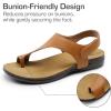 imageDREAM PAIRS Womens Comfortable Cork Footbed Arch Support Sandals Casual to Dressy Thong Walking Flat Sandals for SummerTan