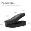 imageDREAM PAIRS Womens Low Wedge Sandals Comfortable Arch Support Platform Open toe Casual Dressy Flat Summer Sandals with Adjustable StrapsBlackpu