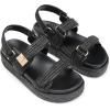 imageDREAM PAIRS Womens Low Wedge Sandals Comfortable Arch Support Platform Open toe Casual Dressy Flat Summer Sandals with Adjustable StrapsBlackraffia