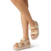 imageDREAM PAIRS Womens Low Wedge Sandals Comfortable Arch Support Platform Open toe Casual Dressy Flat Summer Sandals with Adjustable StrapsNatural