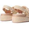 imageDREAM PAIRS Womens Low Wedge Sandals Comfortable Arch Support Platform Open toe Casual Dressy Flat Summer Sandals with Adjustable StrapsNatural