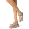 imageDREAM PAIRS Womens Low Wedge Sandals Comfortable Arch Support Platform Open toe Casual Dressy Flat Summer Sandals with Adjustable StrapsNude