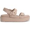 imageDREAM PAIRS Womens Low Wedge Sandals Comfortable Arch Support Platform Open toe Casual Dressy Flat Summer Sandals with Adjustable StrapsNude