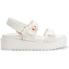 imageDREAM PAIRS Womens Low Wedge Sandals Comfortable Arch Support Platform Open toe Casual Dressy Flat Summer Sandals with Adjustable StrapsWhite