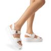 imageDREAM PAIRS Womens Low Wedge Sandals Comfortable Arch Support Platform Open toe Casual Dressy Flat Summer Sandals with Adjustable StrapsWhite