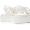 imageDREAM PAIRS Womens Low Wedge Sandals Comfortable Arch Support Platform Open toe Casual Dressy Flat Summer Sandals with Adjustable StrapsWhite