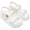 imageDREAM PAIRS Womens Low Wedge Sandals Comfortable Arch Support Platform Open toe Casual Dressy Flat Summer Sandals with Adjustable StrapsWhite
