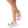 imageDREAM PAIRS Womens Low Wedge Sandals Comfortable Arch Support Platform Open toe Casual Dressy Flat Summer Sandals with Adjustable StrapsWhite