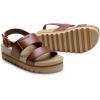 imageDREAM PAIRS Womens Orthopedic Arch Support Platform Sandals Comfortable Cork Insole Low Wedges Sandals Flatform Summer Dress Shoes Cute Buckle Wedges for BeachBrown