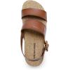 imageDREAM PAIRS Womens Orthopedic Arch Support Platform Sandals Comfortable Cork Insole Low Wedges Sandals Flatform Summer Dress Shoes Cute Buckle Wedges for BeachBrown