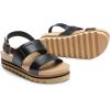 imageDREAM PAIRS Womens Orthopedic Arch Support Platform Sandals Comfortable Cork Insole Low Wedges Sandals Flatform Summer Dress Shoes Cute Buckle Wedges for BeachBlack