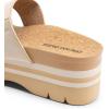 imageDREAM PAIRS Womens Platform Slides Sandals Comfortable Arch Support Footbed Two Strap Slipon Fashion Beach Wedge SandalsBeige