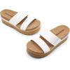 imageDREAM PAIRS Womens Platform Slides Sandals Comfortable Arch Support Footbed Two Strap Slipon Fashion Beach Wedge SandalsWhite
