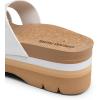 imageDREAM PAIRS Womens Platform Slides Sandals Comfortable Arch Support Footbed Two Strap Slipon Fashion Beach Wedge SandalsWhite