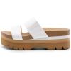 imageDREAM PAIRS Womens Platform Slides Sandals Comfortable Arch Support Footbed Two Strap Slipon Fashion Beach Wedge SandalsWhite