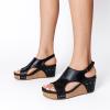imageDREAM PAIRS Womens Platform Wedge Sandals Comfortable PeepToe Cork Casual ampamp Dressy Summer Lightweight Shoes for All Day WearBlack