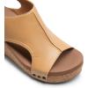imageDREAM PAIRS Womens Platform Wedge Sandals Comfortable PeepToe Cork Casual ampamp Dressy Summer Lightweight Shoes for All Day WearCamel