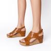 imageDREAM PAIRS Womens Platform Wedge Sandals Comfortable PeepToe Cork Casual ampamp Dressy Summer Lightweight Shoes for All Day WearTan