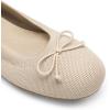 imageDREAM PAIRS Womens Round Toe Foldable Portable Knit Ballet Flats Comfortable Dressy Flats for Work Office Dress Shoes Business CasualAll Nude