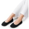 imageDREAM PAIRS Womens Round Toe Foldable Portable Knit Ballet Flats Comfortable Dressy Flats for Work Office Dress Shoes Business CasualNavy