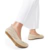 imageDREAM PAIRS Womens Round Toe Foldable Portable Knit Ballet Flats Comfortable Dressy Flats for Work Office Dress Shoes Business CasualNude