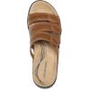 imageDREAM PAIRS Womens Slide Sandals Comfortable Arch Support Casual Walking Sandals Adjustable Straps Slip On Low Wedge Flat SandalsBrown
