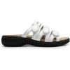 imageDREAM PAIRS Womens Slide Sandals Comfortable Arch Support Casual Walking Sandals Adjustable Straps Slip On Low Wedge Flat SandalsWhite