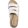 imageDREAM PAIRS Womens Slide Sandals Comfortable Arch Support Casual Walking Sandals Adjustable Straps Slip On Low Wedge Flat SandalsWhite