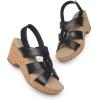 imageDREAM PAIRS Womens Wedge Sandals Comfortable Open Toe Platform Casual Dressy Cork Summer Dress ShoesBlack